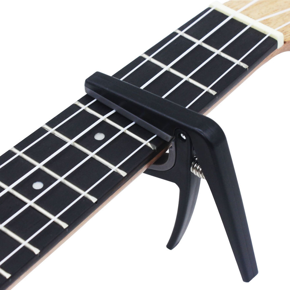 Musical Instrument Hawaii - Profesjonalny czarny kapodaster do ukulele, szybka