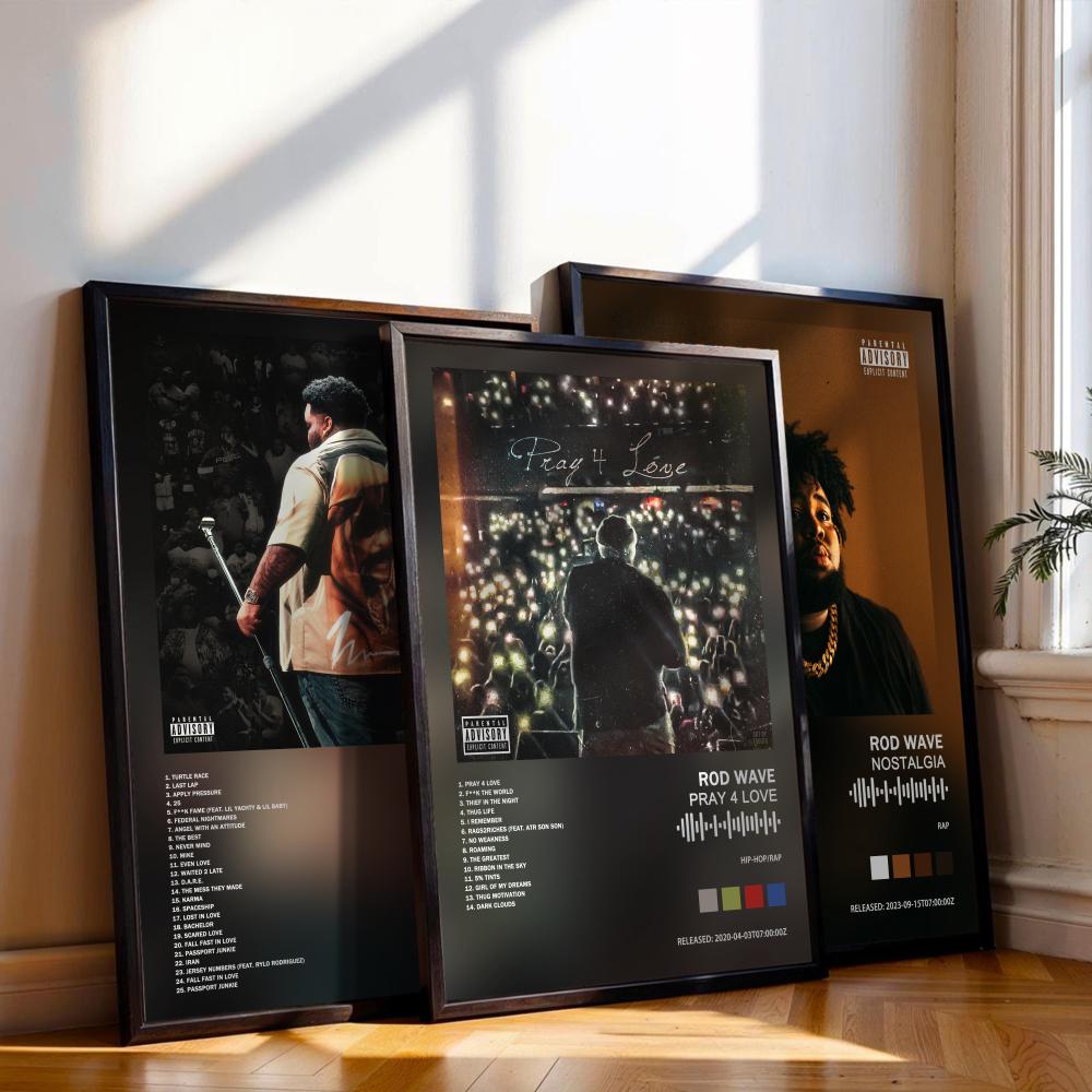 Musical Instrument Painting - Plakat Rod Wave Okładka Albumu Muzycznego