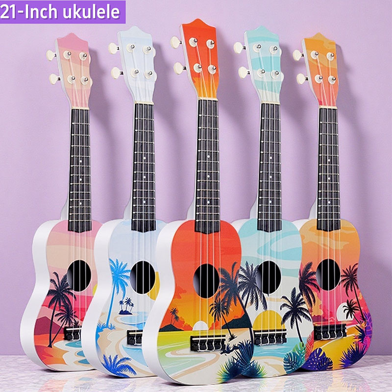 Musical Instrument Hawaii - Ukulele 21-calowe dla początkujących, hawajskie wzory,