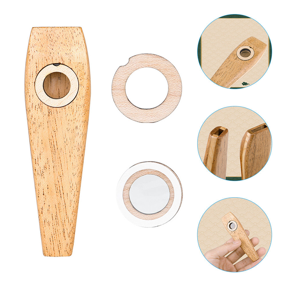 Musical Instrument Ukulele - 1 zestaw ręcznie robionego drewnianego kazoo,