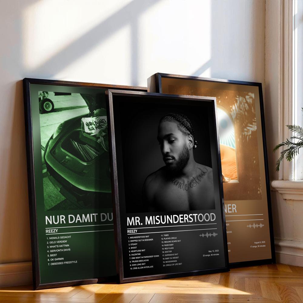 Musical Instrument Painting - Reezy Plakat Okładka Albumu Muzycznego Do