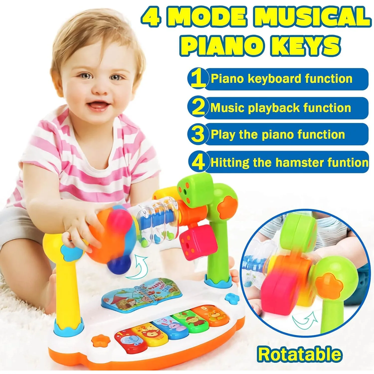 Musical Instruments Names - Zabawki dla niemowląt, bęben, pianino, instrumenty