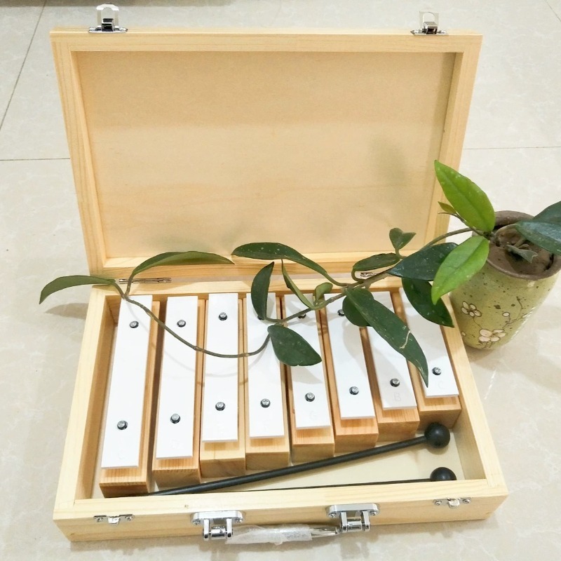 Celesta Musical Instrument - 8-tonowy dźwiękowy blok z drewnianą skrzynką