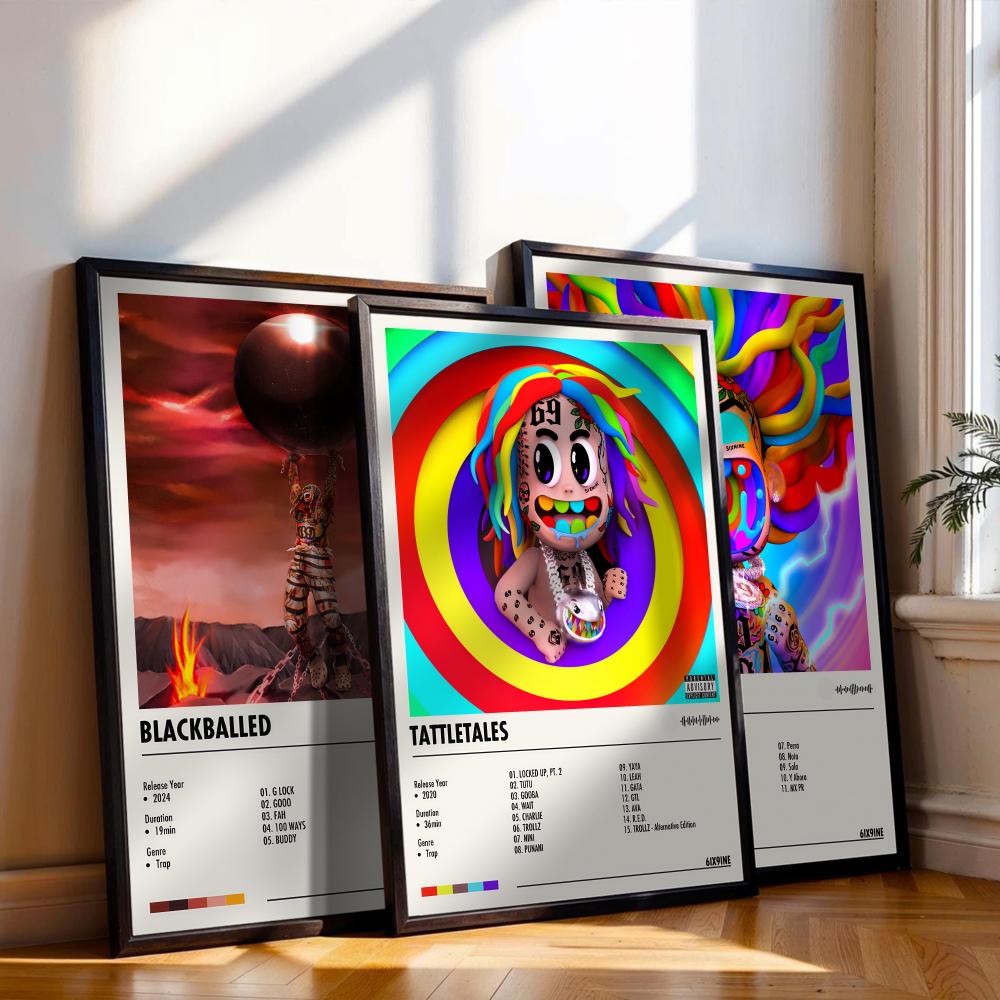 Musical Instrument Painting - Plakat 6ix9ine Okładka Albumu Muzycznego Do