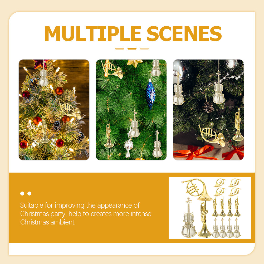 15 szt. Miniaturowych instrume – Musical Instrument Xmas Ornaments recenzja i cena