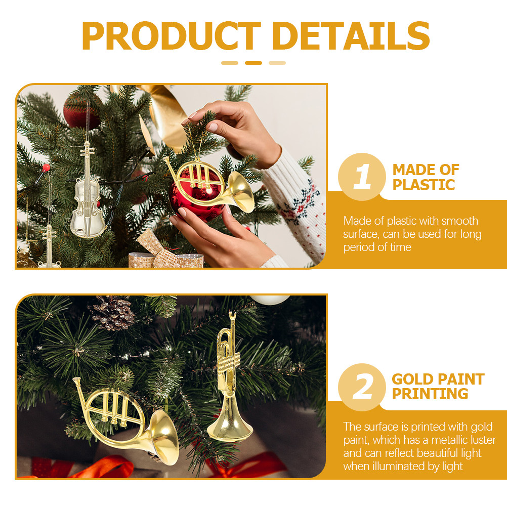 15 szt. Miniaturowych instrume – Musical Instrument Xmas Ornaments recenzja i cena