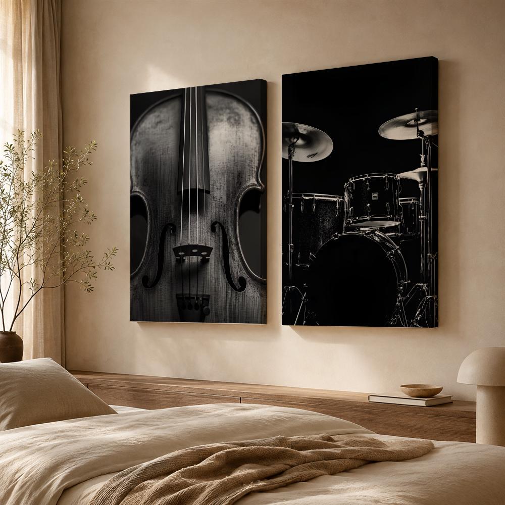 Czarno-biały obraz muzyczny z  – Musical Instrument Painting recenzja i cena