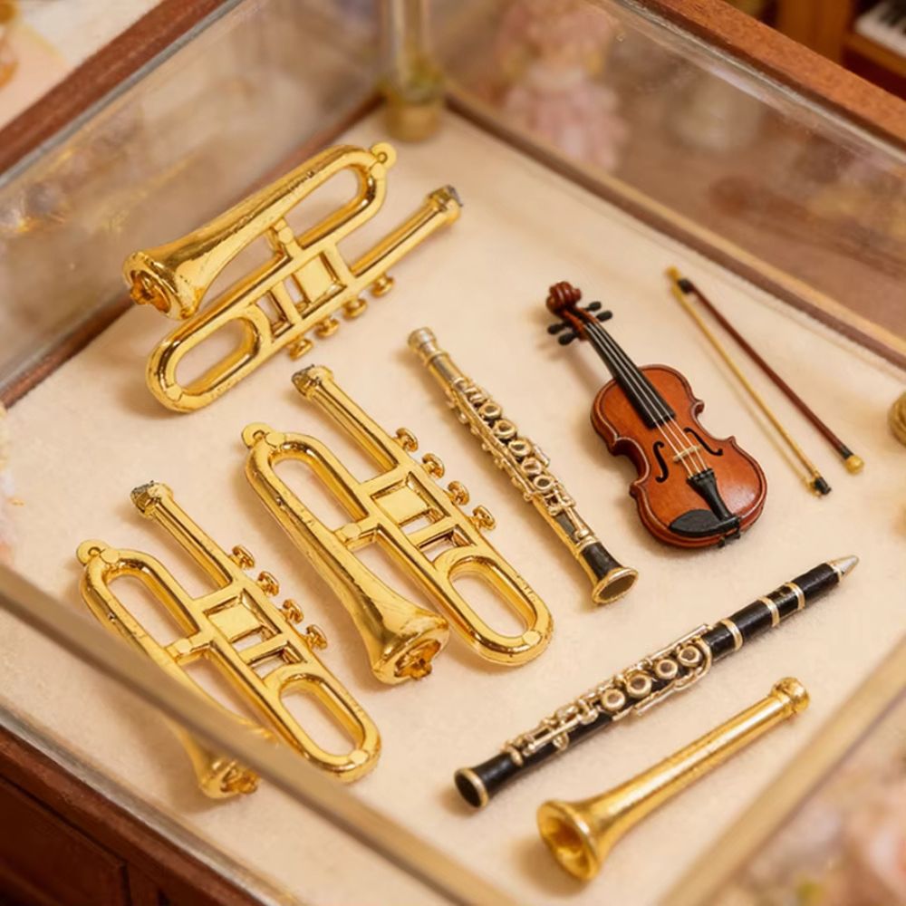 6/10 szt. Losowe Małe Metalowe – Musical Instrument Xmas Ornaments recenzja i cena