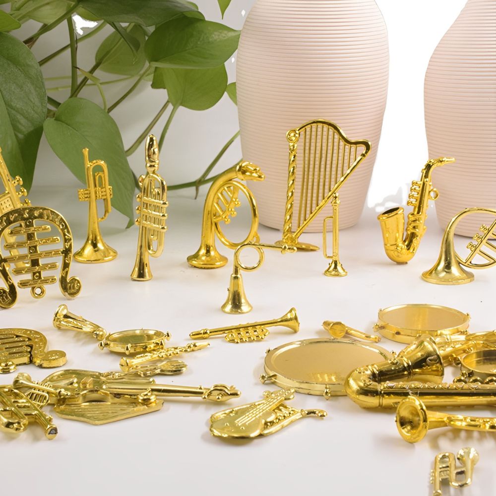 5/18 szt. Losowe Mini Złote Oz – Musical Instrument Xmas Ornaments recenzja i cena