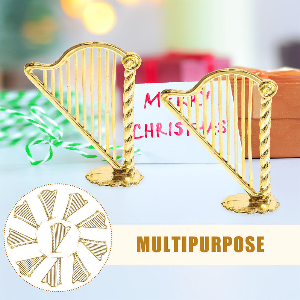 15 szt. Miniaturowych Harf, Św – Musical Instrument Xmas Ornaments recenzja i cena